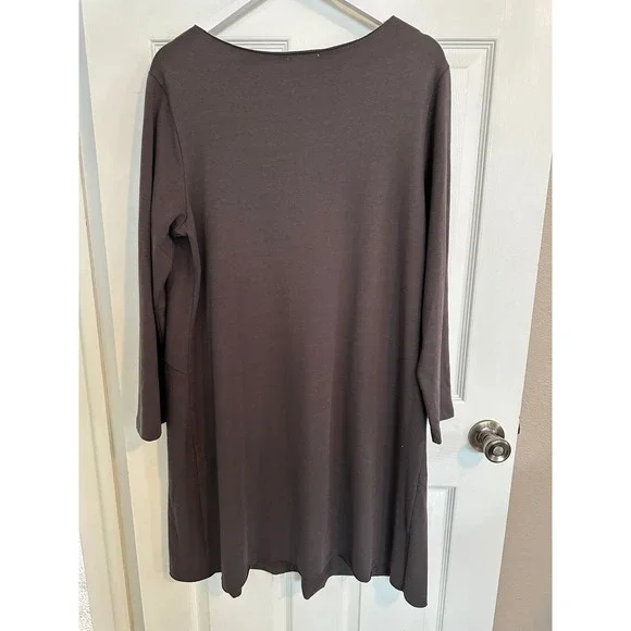 Chalet et Ceci Women's Charcoal Grey Dress‎ Made USA Size S - Picture 2 of 7